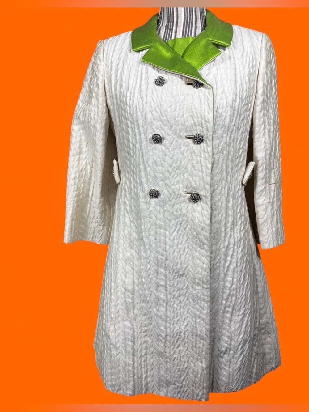 Vintage wounded bird SAKS WASHINGTON FORMAL dress and overcoat matching set